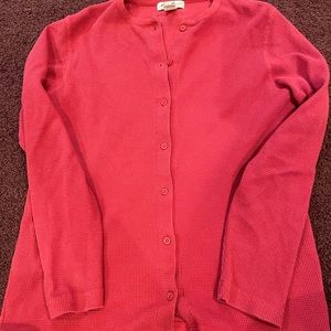 Red button down red shirt , never worn